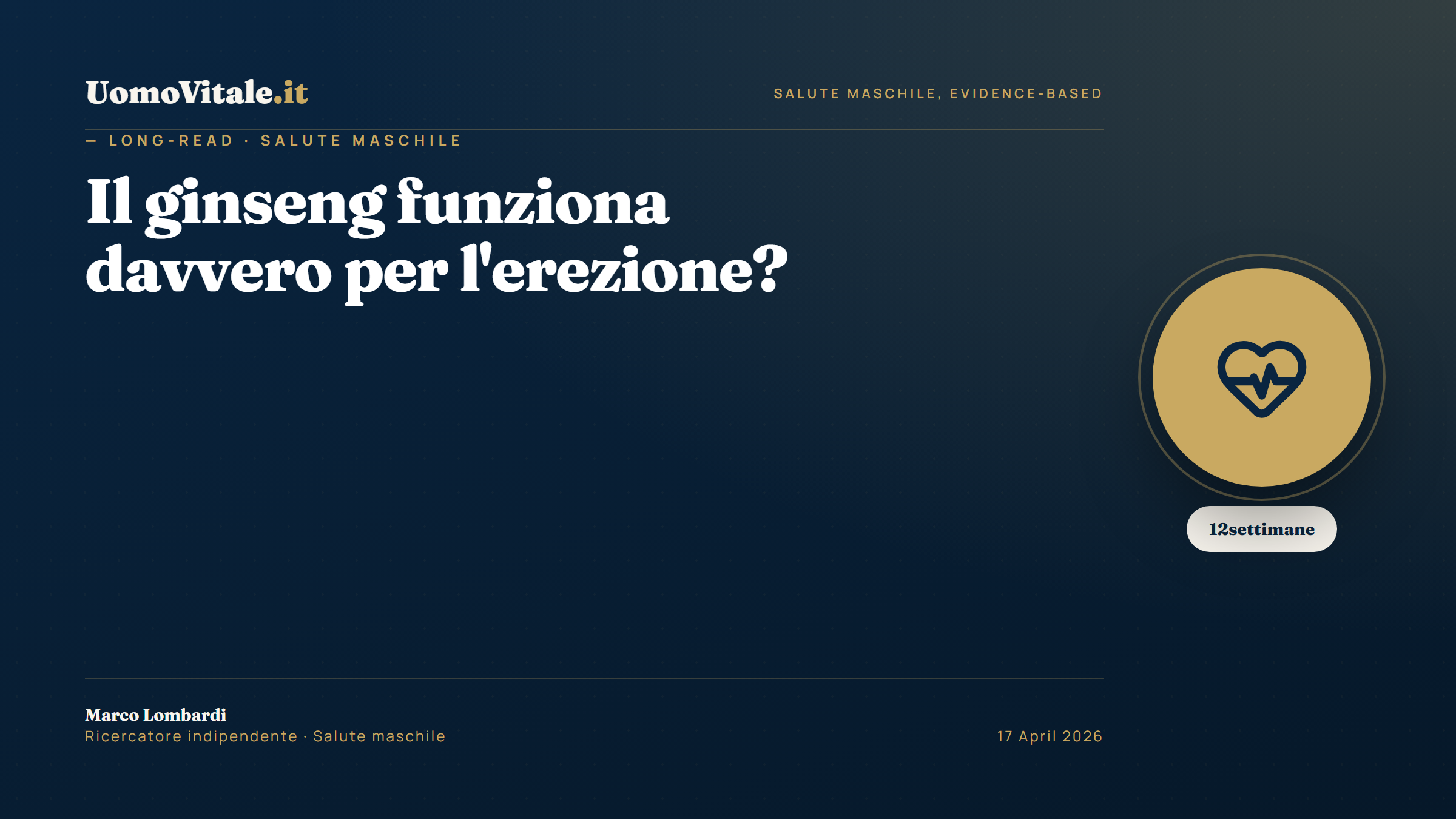 UomoVitale.it - salute maschile evidence-based
